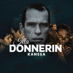 Kollaasi Jörn Donnerista. Ilta Donnerin kanssa -kokonaisuuden markkinointikuva.