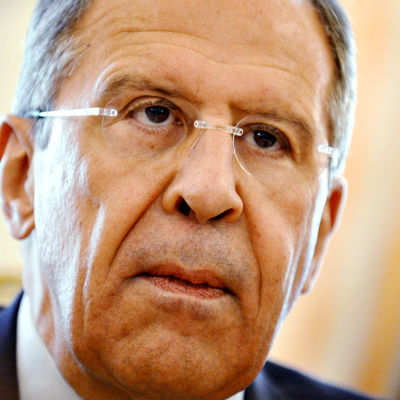 Rysslands utrikesminister Sergej Lavrov i Moskva den 21 april 2014.