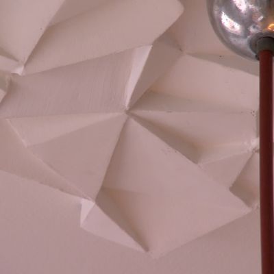 Jims stuckatur av polystyren, detalj.