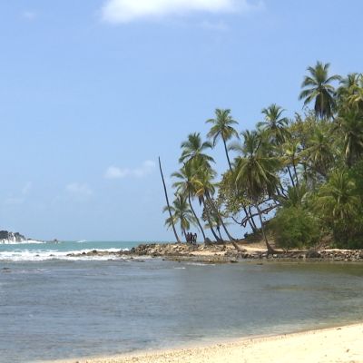 Panamalainen hiekkaranta.