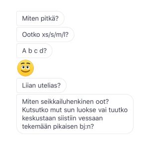 Kuvakaappaus keskustelusta