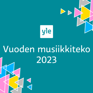 Yleisradion Vuoden musiikkiteko 2023 -tunnusgrafiikka. 