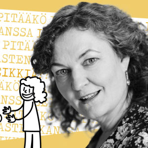 Kuvassa professori Liisa Karlsson, joka pohtii artikkelissa pitääkö vanhempien leikkiä lasten kanssa