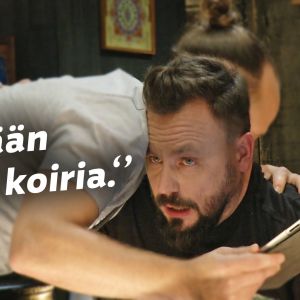 Riku Rantala ja Tunna Milonoff halaavat