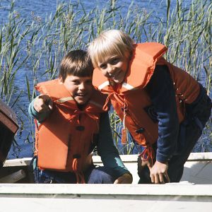 Janne Auvinen ja Antti Majanlahti seikkailivat Olavinlinnassa vuonna 1978.