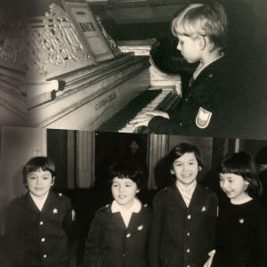 Pikku oppilaita Leningradin konservatorion valmistavassa koulussa 1960-luvun lopulla.