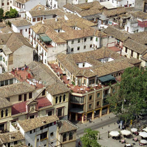 Kattonäkymä Granadassa, Andalusiass.