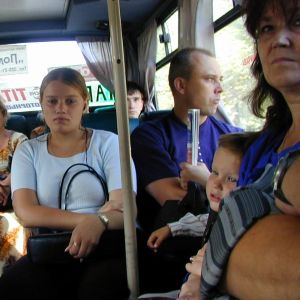 Venäläien turistibussi