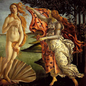 Sandro Botticellin Venuksen syntymä maalaus