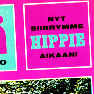 Osa Iskelmä-lehden kannesta vuonna 1967, teksti "Nyt siirrymme hippie-aikaan!"