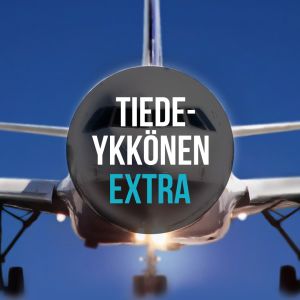 lentokone ja päällä teksti Tiedeykkönen Extra