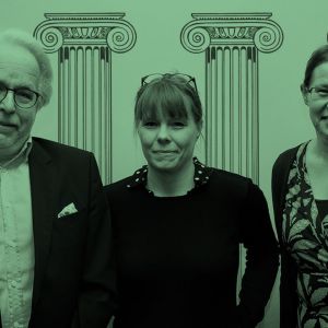 Henkilökuva Jukka Kekkosesta, Hanna Kuuselasta ja Kristiina Mäkelästä.