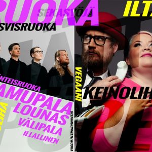 Kuvassa Puheen Aamun, Aktin ja Puheen Iltapäiväkerhon sarjakuvat.