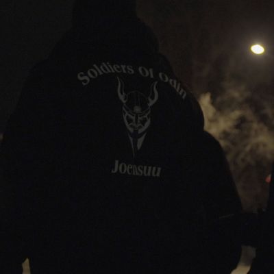 Odinin soturit marssilla Joensuussa.