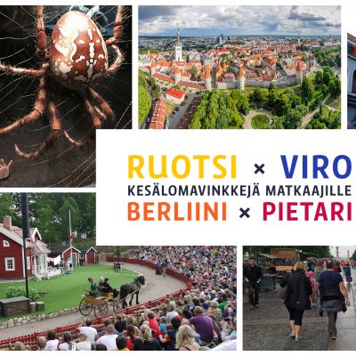 Postikorttimaisema esitellyistä lomakohteista.