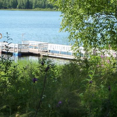 Laituri lomakoti Koivurannan rannassa