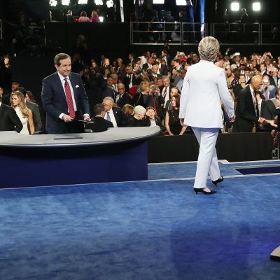 Donald Trumpin ja Hillary Clintonin vaaliväittely Las Vegasissa.