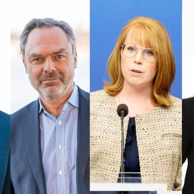 Anna Kinberg Batra, Jan Björklund, Anna Lööf ja Ebba Busch Thor.