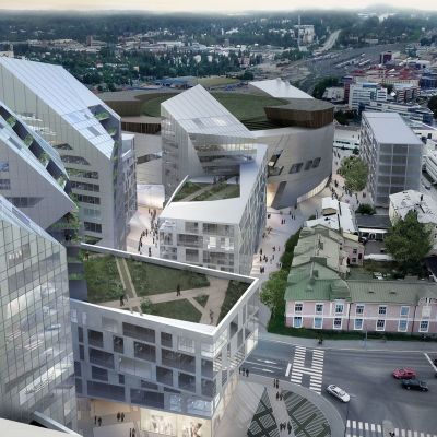 Havainnekuva Tampereen Areenasta ja Kannesta