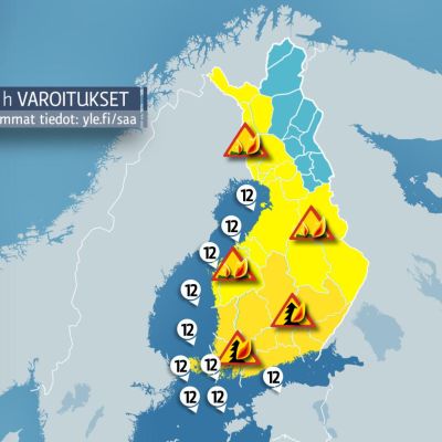 Varoituskartta 26. toukokuuta.