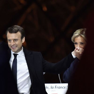 Ranskan presidentti Emmanuel Macron ja vaimonsa Brigitte Trogneux.