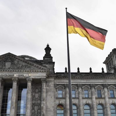 Saksan valtiopäivätalo, Reichstag, Berliinissä.