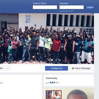 Kuvakaappaus Pueblo Sin Fronteras -liikkeen Facebook-sivuilta. Kuvassa järjestön aktivisteja.
