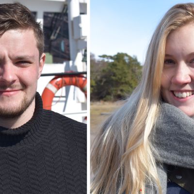 Kesätyöntekijät Konsta Laakso ja Anna gröning..