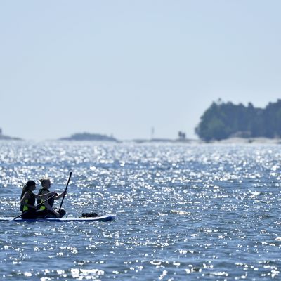 Melojia Aurinkolahden uimarannalla Helsingissä 29. toukokuuta 2018.