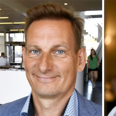 Alma Median toimitusjohtaja Kai Telanne ja valtioneuvoston viestintäjohtaja Päivi Anttikoski.