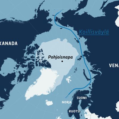 Karttagrafiikka koillisväylästä