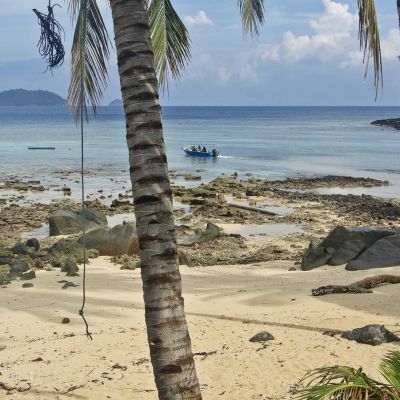 Hiekkaranta Tioman-saarella.