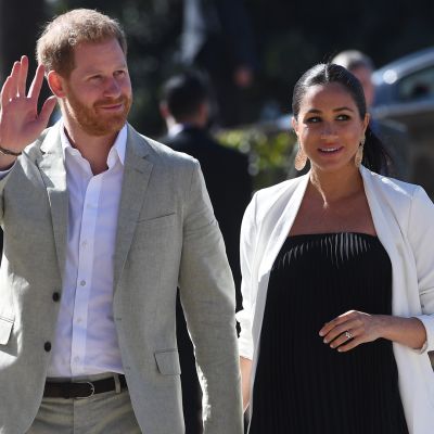 Prinssi Harry ja herttuatar Meghan kuvattuna Marokon vierailullaan 25. helmikuuta.