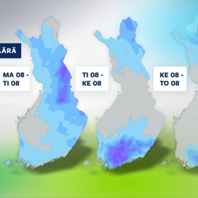 Sademäärä.