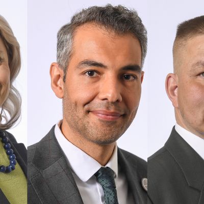 Päivi Räsänen, Hussein Al-Taee ja Juha Mäenpää.