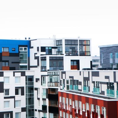 Kaupunkinäkymä Jätkäsaaresta, Helsingissä.