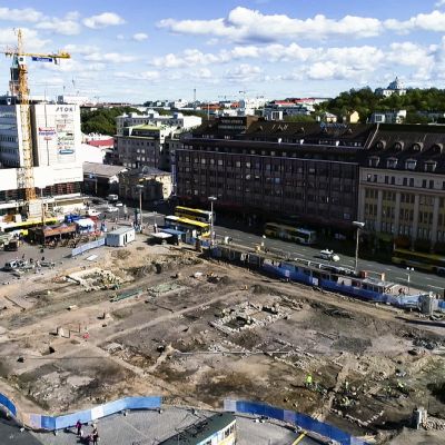 arkeologiska utgrävningar i Åbo, torget, 