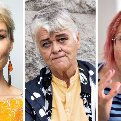 Laura Lindstedt, Pirkko Saisio ja Meiju Niskala.