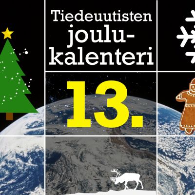 Tiedeuutisten joulukalenteri-kuvituskuva