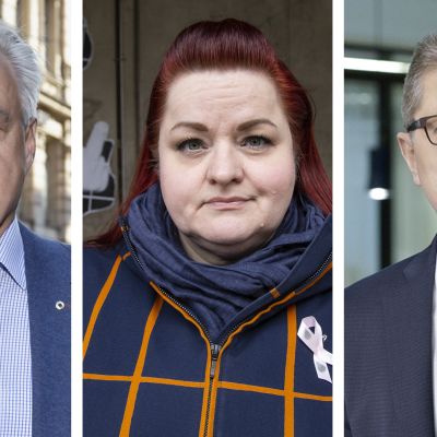 Kuvakollaasissa Olli Luukkainen, Millariikka Rytkonen ja Markku Jalonen.