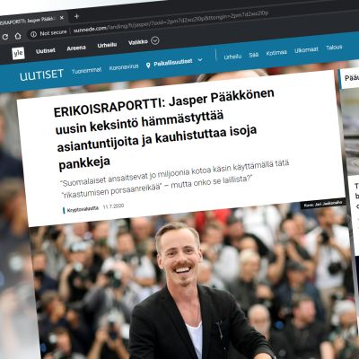 Kuvakaappaus valeuutissivustolta