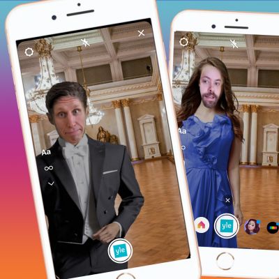 Linnan juhlat 2020 Instagramfiltterin näyttökuva.
