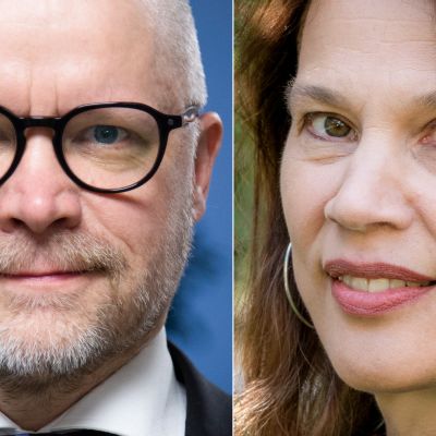 Aki Kangasharju ja Elina Pylkkänen.