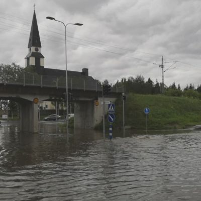 Rovaniemellä satoi tavanomaista rankemmin vettä