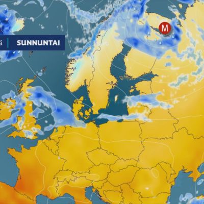 Viikon puolivälin voimakas matalapaine tuo pohjoiseen reilusti lisää lunta. Animaatio: Joonas Koskela / Yle