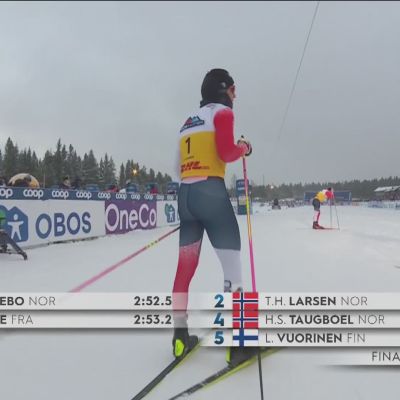 Lauri Vuorinen sprinttifinaalin viides