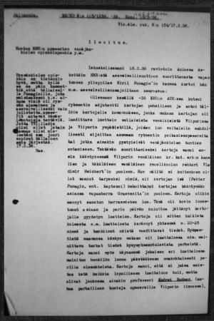 Etsivän keskuspoliisin asiakirjan sivu, Andrej Rudnev mainitaan.