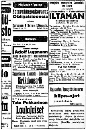 Kollaasi lehtileikkeistä ja valokuvista.