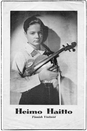 Sivu Heimo Haiton konserttiesitteestä Yhdysvalloissa syksyllä 1940.