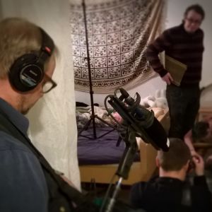Tekijänä-sarjan kuvaukset Simo Rajamäen kotona